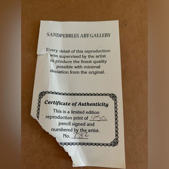 VTG Gustave Wander Painting Reprint Art Frame Victories By The Sea Poster Blue - Picture 10 of 13